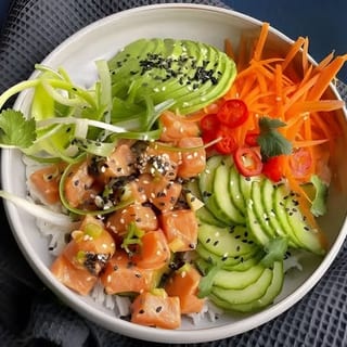 Spicy Salmon Poke Bowl