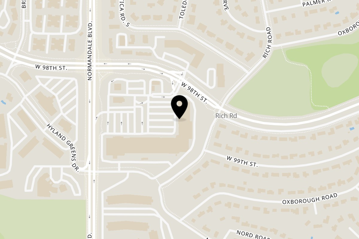 Map showing the location of Amazing Momo on 5113 W 98th St in Minneapolis